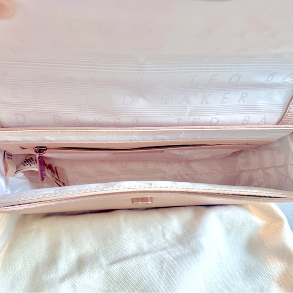 Ted Baker Taupe/Pink Danieel Cross Body Handbag EUC - Picture 5 of 10